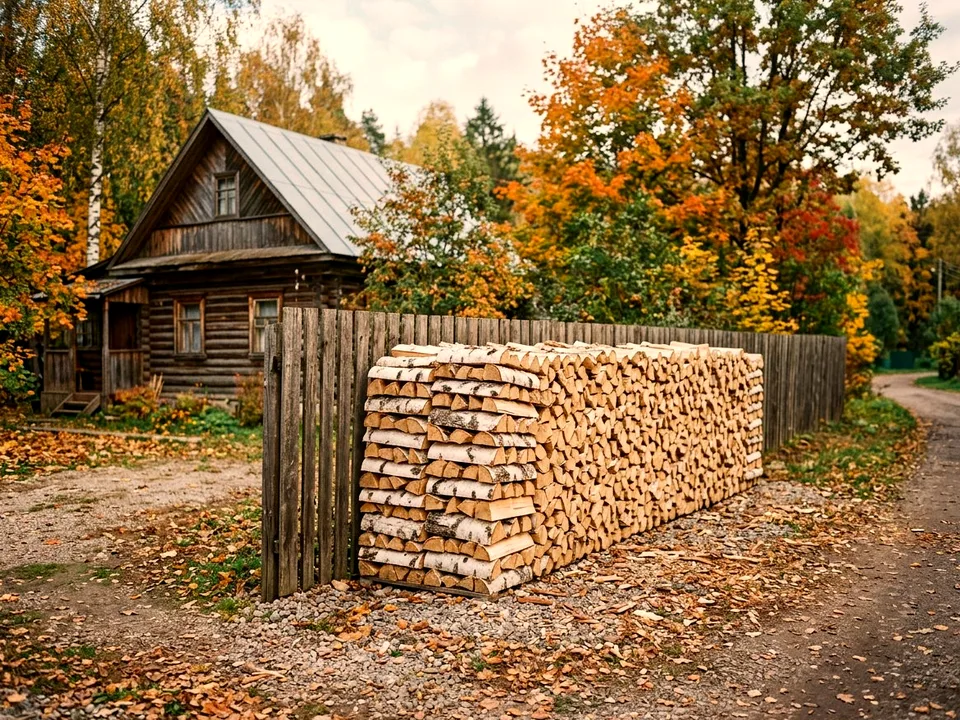 Дуб + укладка в дровник, Шаховская, проезд Садовая, 34